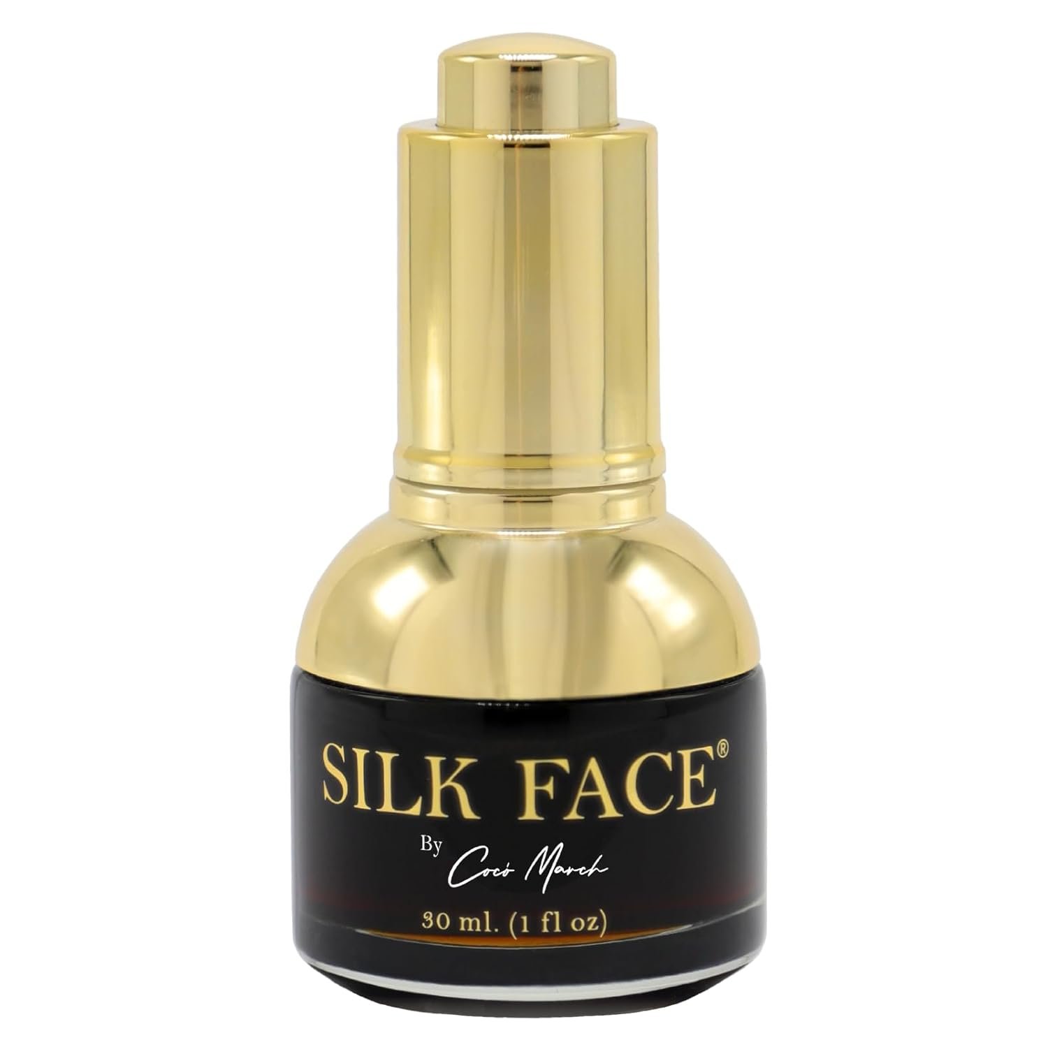 Elixir SILK FACE Serum by Coco March - PURE SILK Extracts - Quickly Reduces Fine Lines - Evens out Skin Tone, Luxurious Illumination Visible from the first application 1 fl oz.