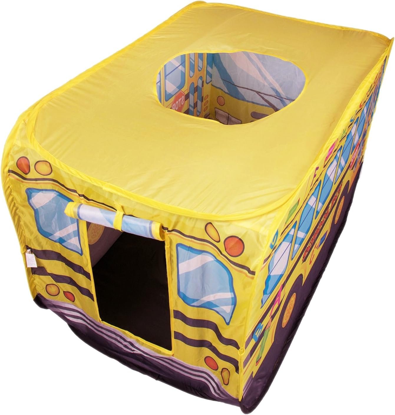 POCO DIVO School Bus Pop-up Play Tent Kids Pretend Vehicle
