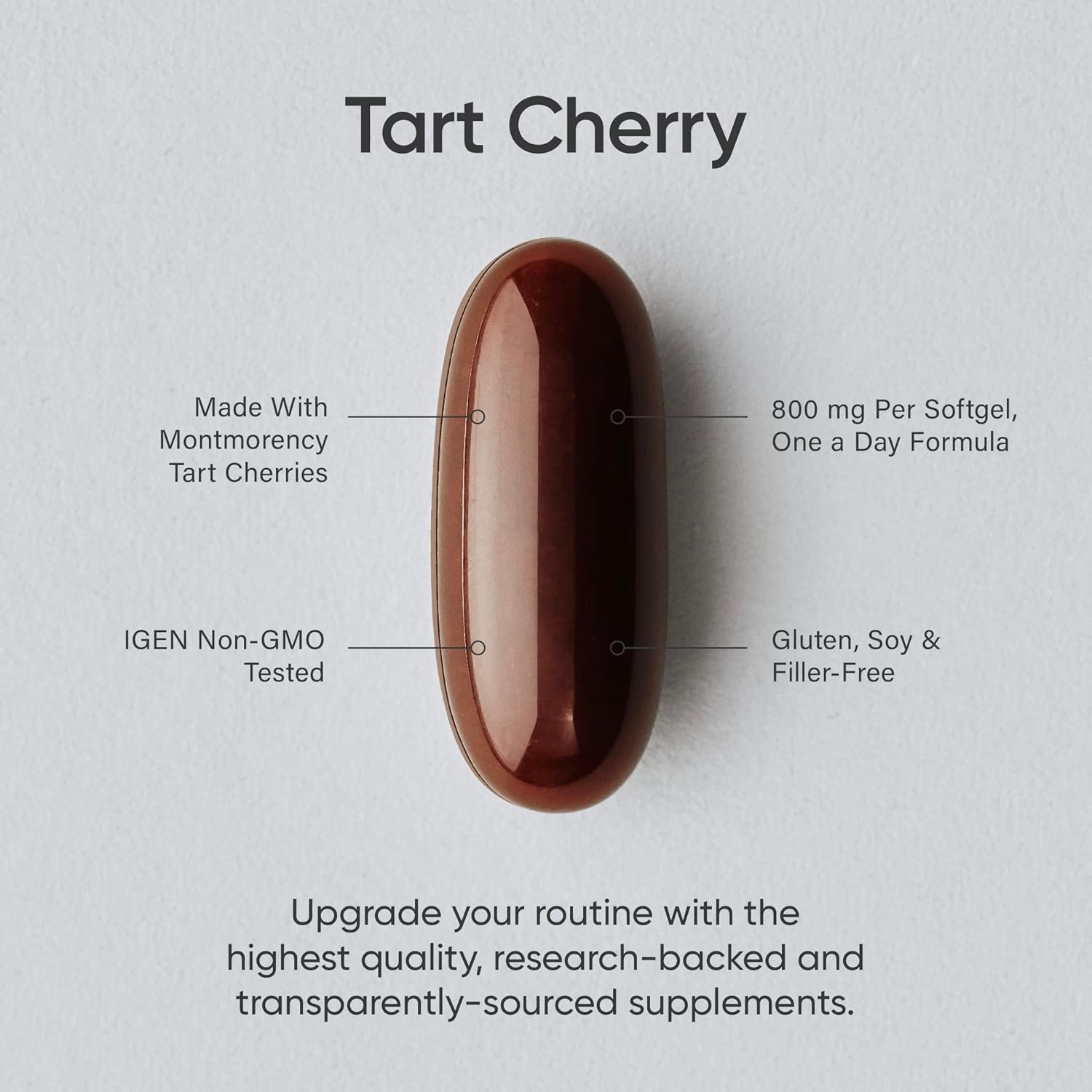 Sports Research Tart Cherry Concentrate - Made from Montmorency Tart Cherries - Non-GMO  Gluten Free (60 Liquid Softgels)
